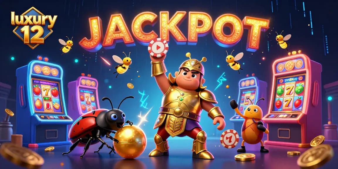 Experience luxury 12 with a victorious beetle and dazzling jackpots in vibrant casino action.
