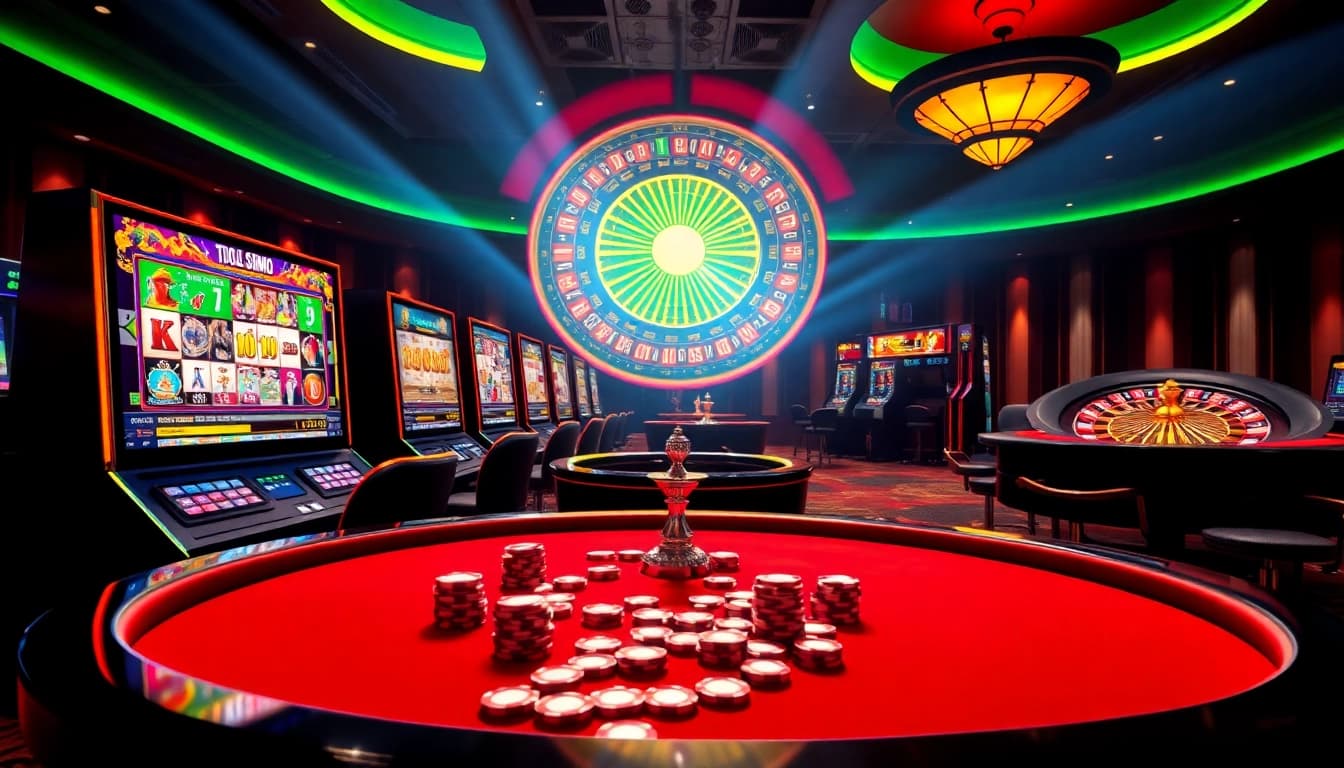 Rasakan sensasi Togel Sumo dengan visual kasino yang penuh warna dan permainan yang menarik.