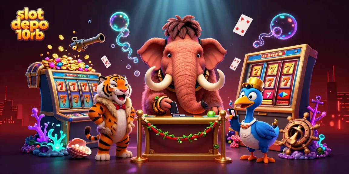 Experience thrilling action at slot depo 10rb with vibrant casino visuals and engaging characters.