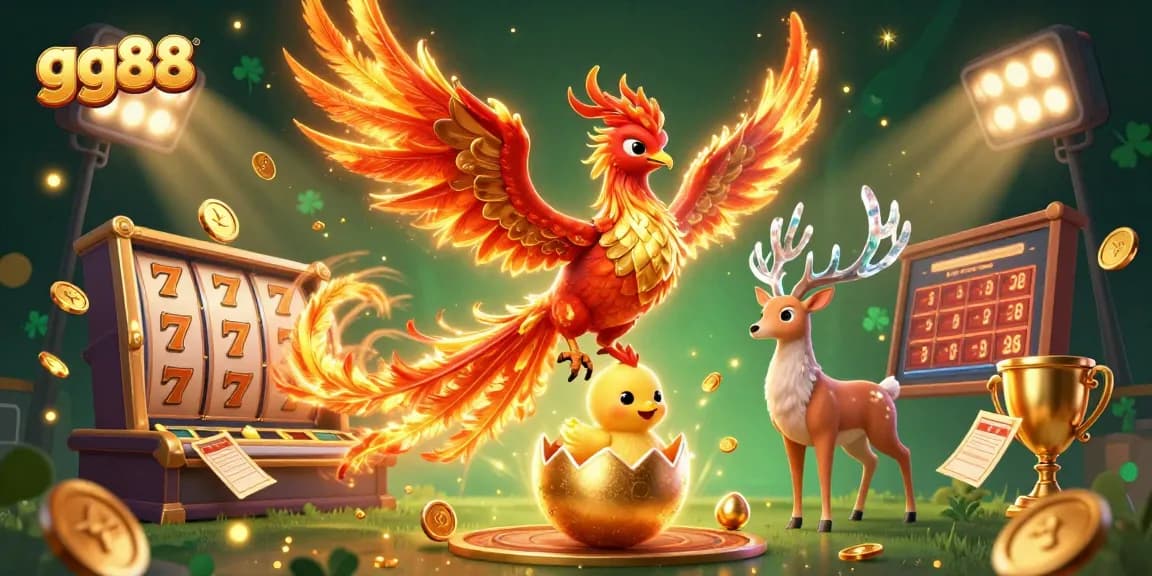 Engage in thrilling gameplay at gg88 with dynamic slot reels, phoenix, and winning elements.