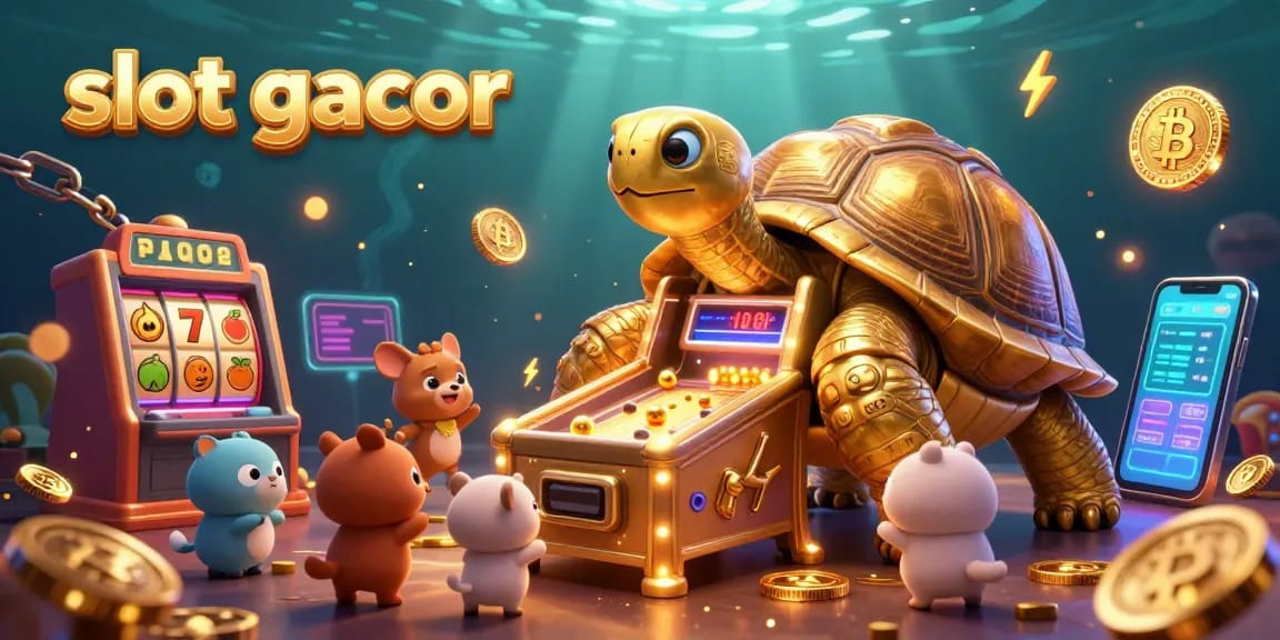 Engage with slot gacor through an energetic scene showcasing exciting 3D gambling characters in a vibrant casino atmosphere.