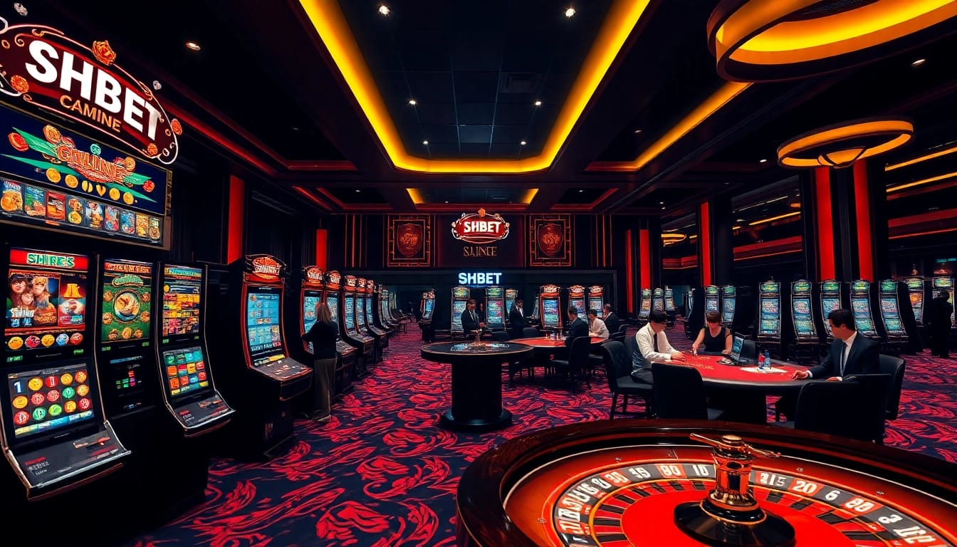 Experience Shbet's thrilling casino atmosphere with vibrant games and professional dealers.