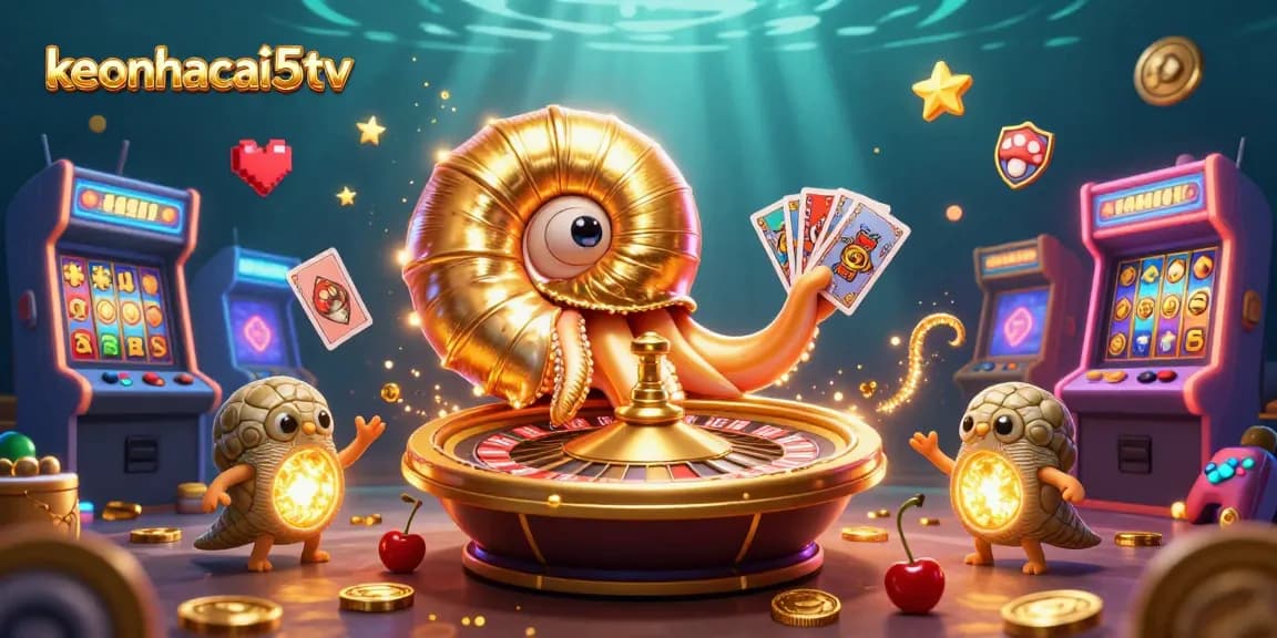 Spin the slots with keonhacai5tv in a vibrant, animated casino scene full of jackpot thrill.