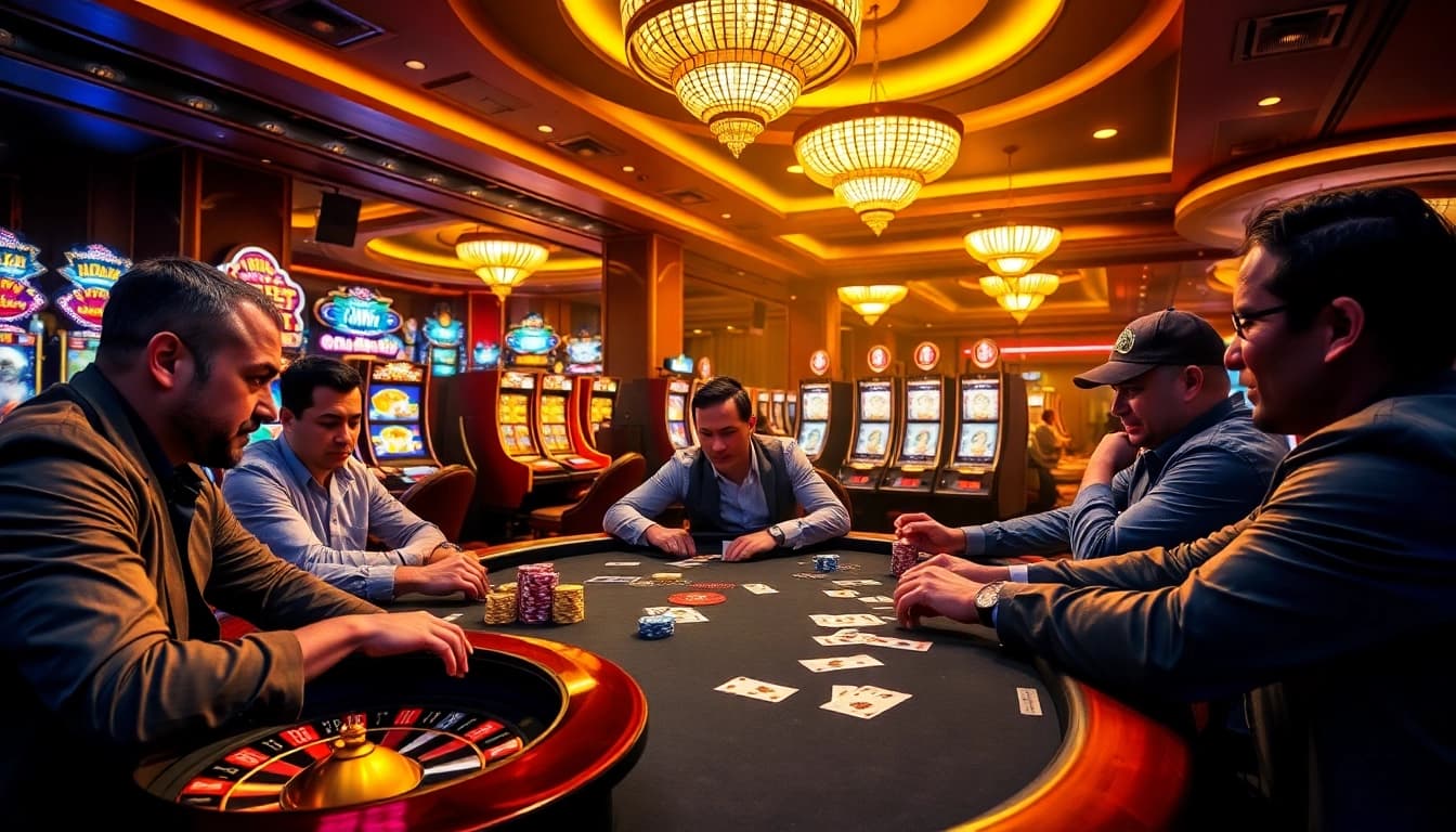 Experience high-stakes poker action at bk8thai ทางเข้า, with vibrant casino atmosphere and professional players.