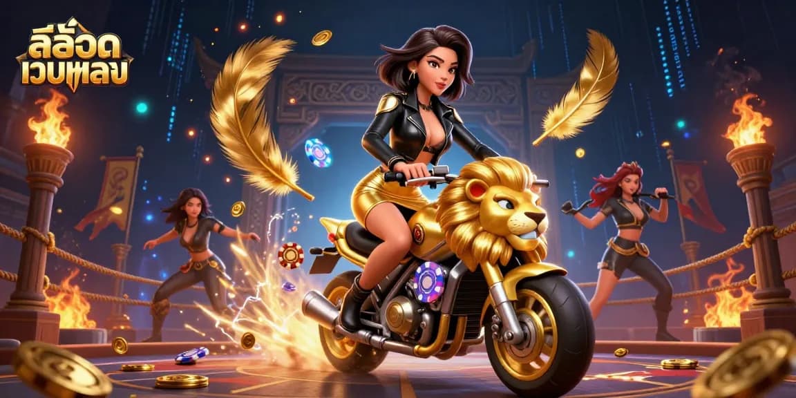 Engage with สล็อตเว็บตรง experiences in this dynamic casino-themed digital illustration.