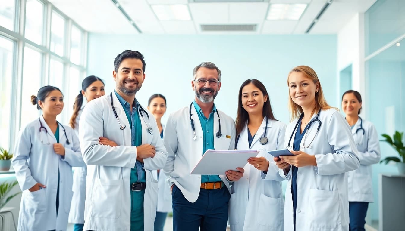 Enhancing health through teamwork in a vibrant clinic setting, showcasing collaboration.
