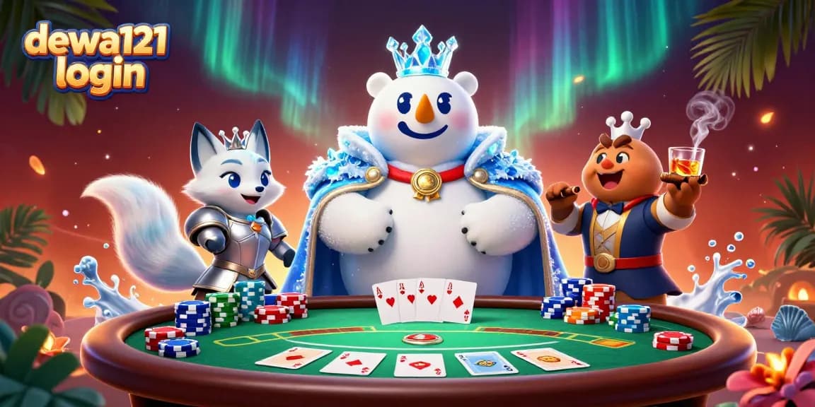 Terlibat dengan login dewa121 untuk aksi poker mendebarkan yang menampilkan beruang kutub raja es dan rubah salju