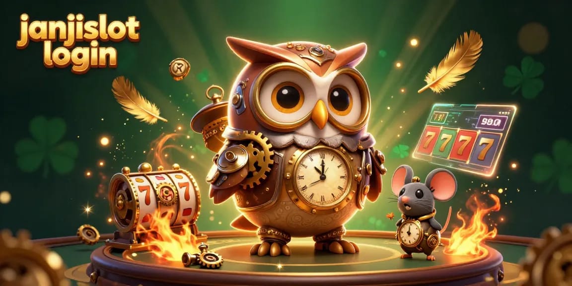 Engage with janjislot login and experience a vibrant scene of a casino adventure.
