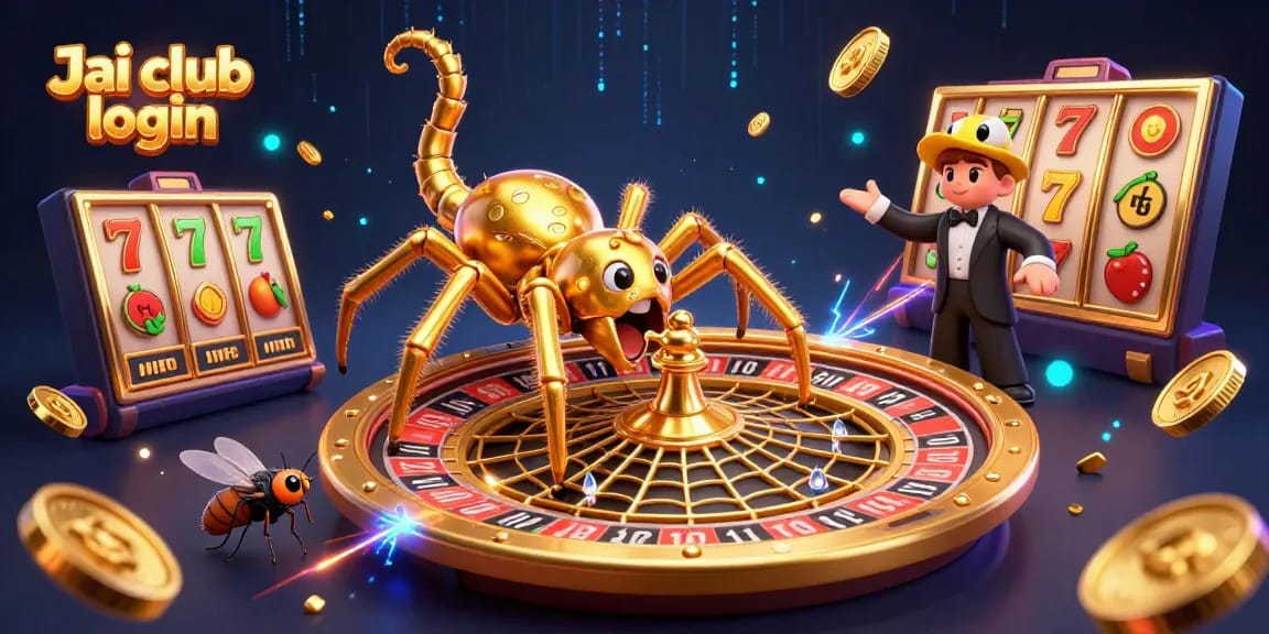 Engage with Jai club login to explore vibrant slot games featuring a golden spider and thrilling characters.