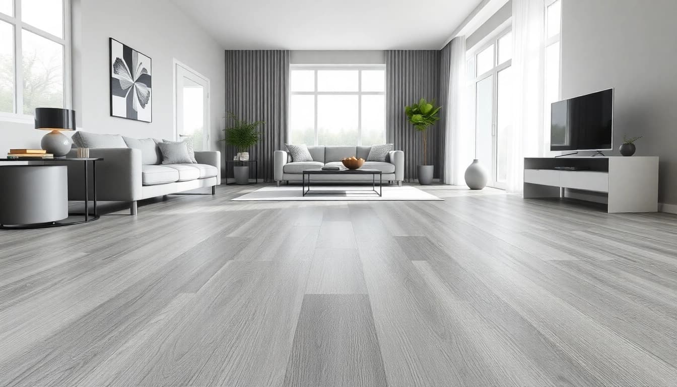 Transform your space with stunning grey vinyl flooring that complements modern interiors.