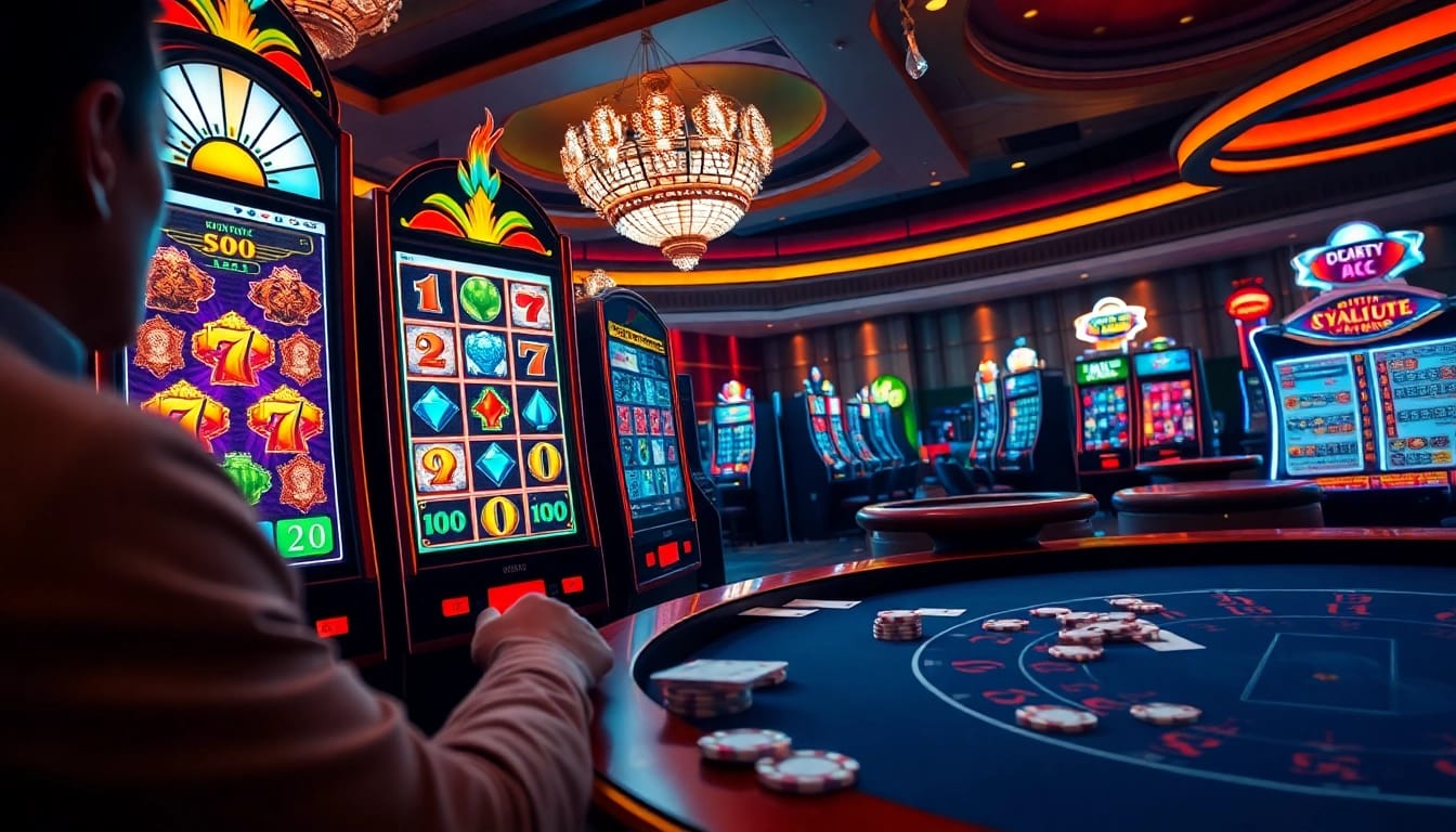 Experience the thrill of playing slot demo scatter hitam in a luxurious casino environment.