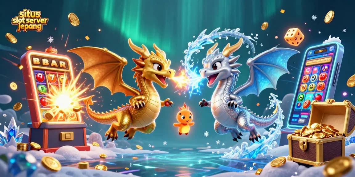 Engage in exciting gameplay at situs slot server jepang featuring dynamic dragons and slot machines.