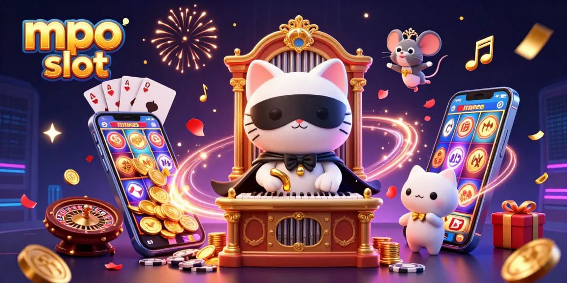 Engage with mpo slot fun featuring dazzling reels, coins, and lively casino characters.