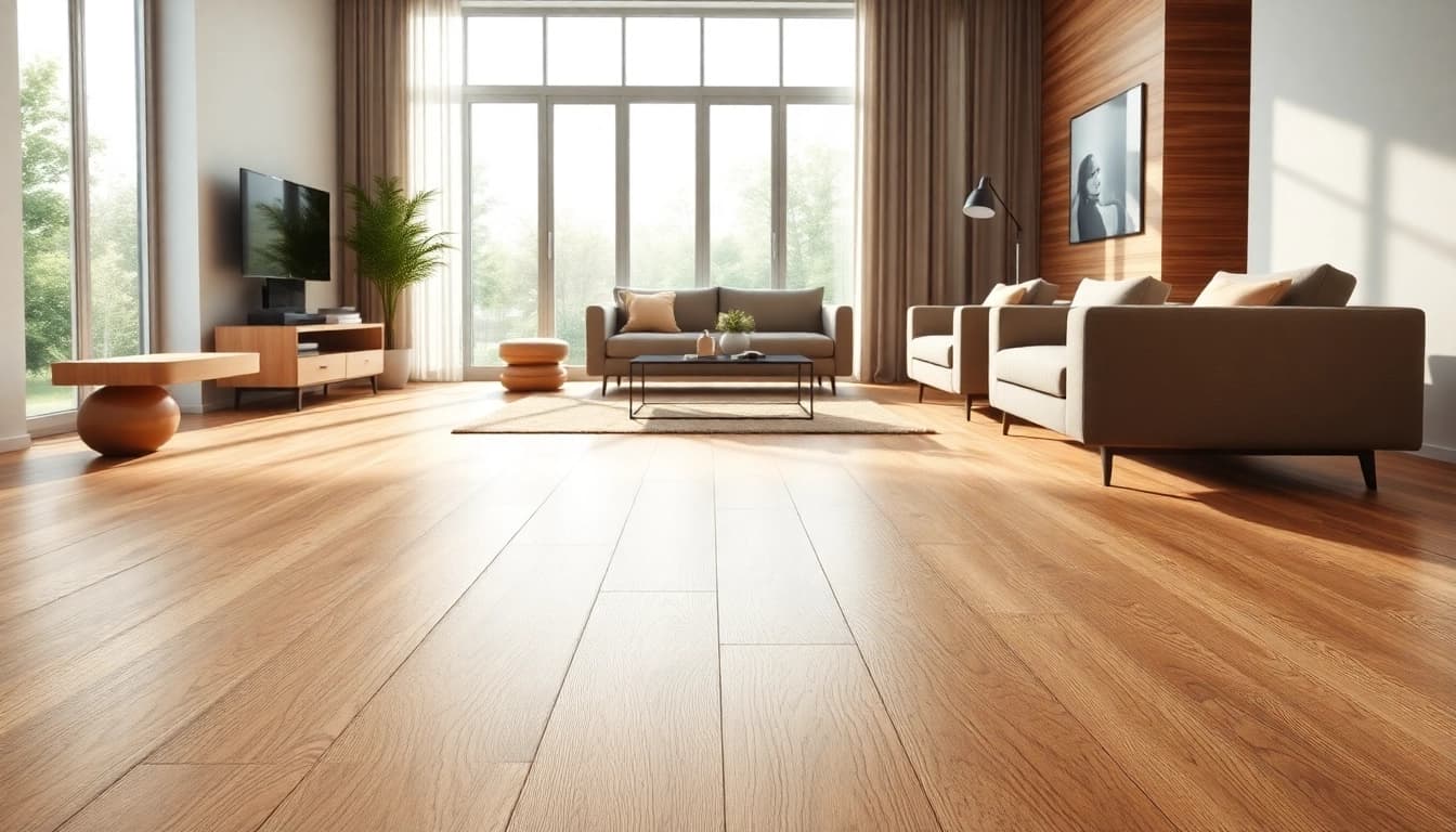 Showcasing quality vinyl flooring that enhances interior design aesthetics in a modern home