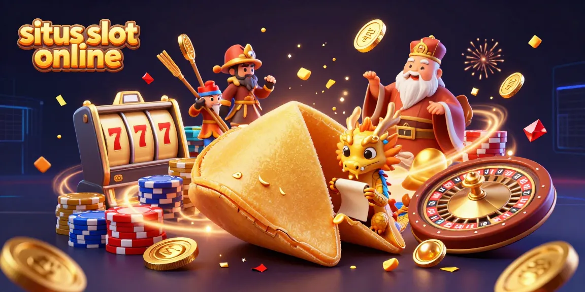 Permainan situs slot online dengan elemen jackpot menarik, koin emas, dan karakter unik menyambut para pemain.
