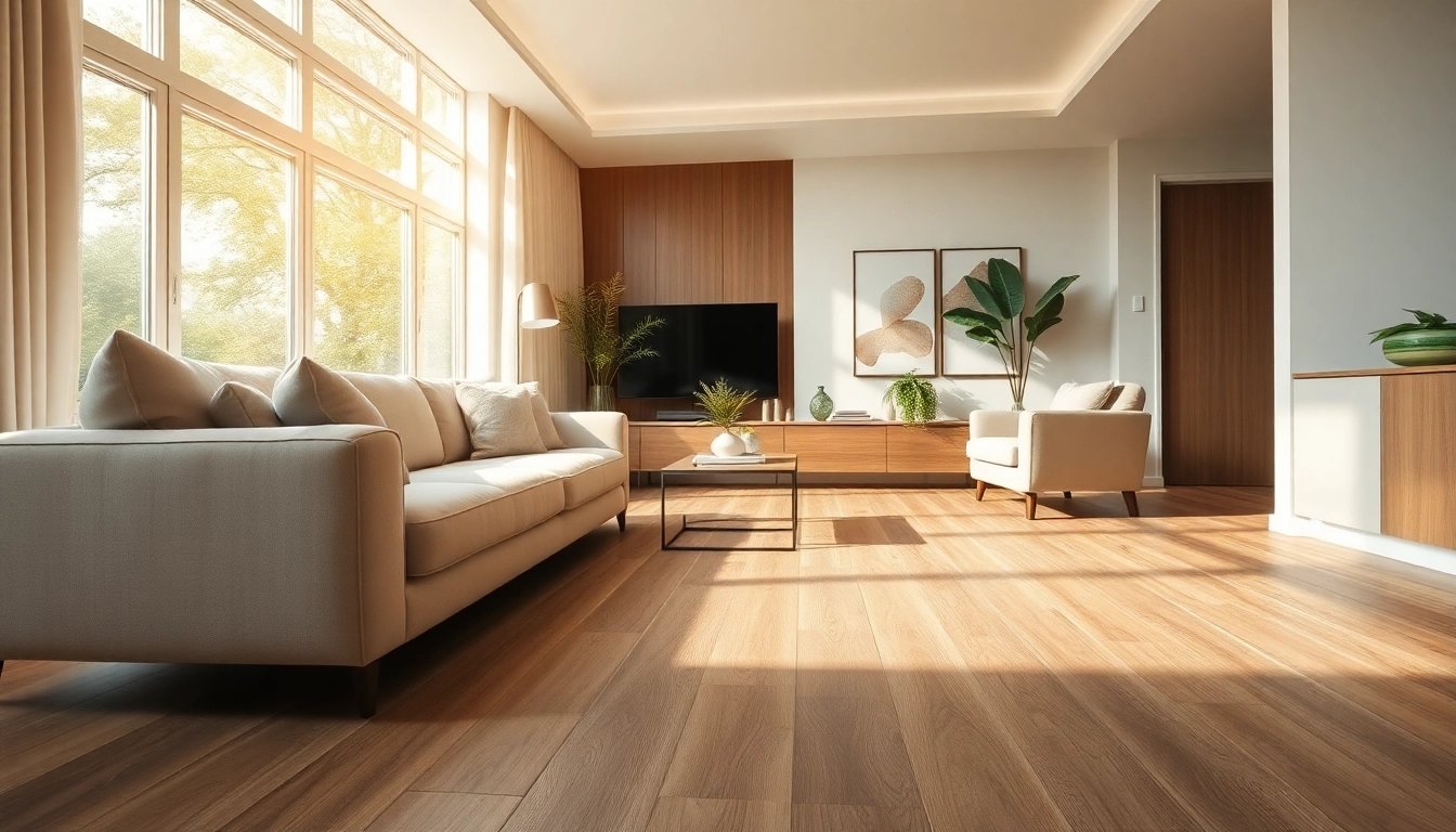 Admire the elegance of lvt flooring beautifully displayed in a modern living room setting.