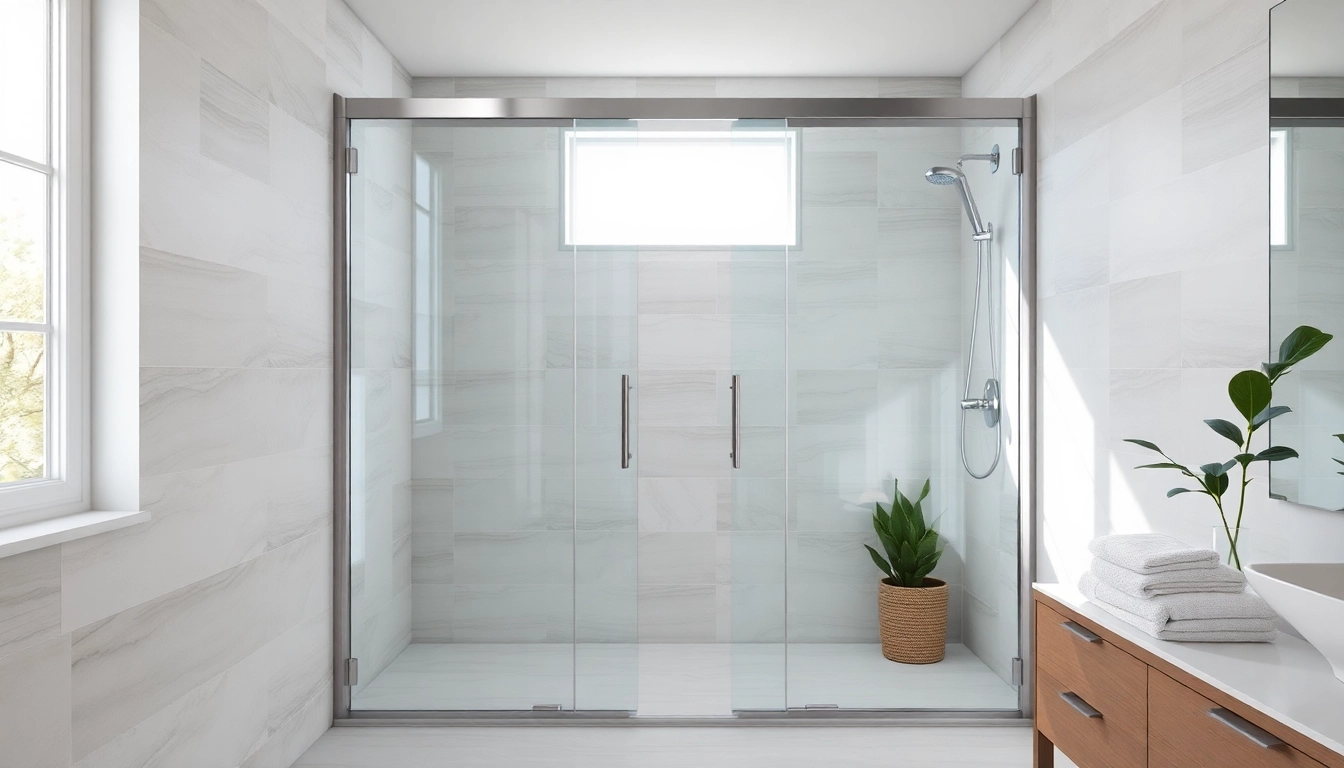 Showcase of elegant shower sliding doors in a stylish bathroom setting with sleek design and polished finishes.
