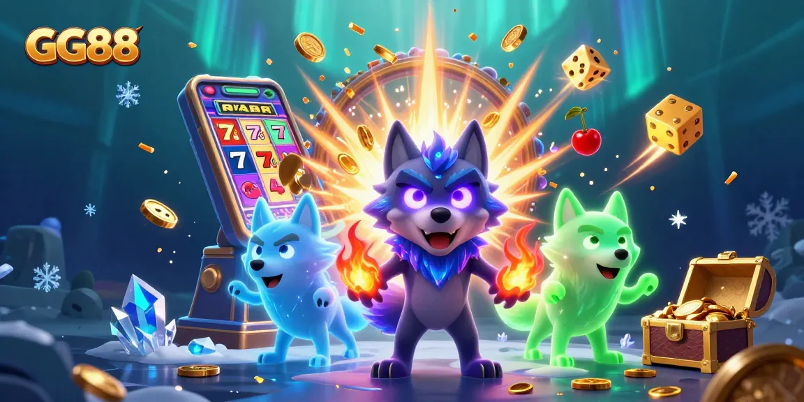 Win exciting rewards at GG88 with captivating 3D casino adventures in a vibrant illustration.