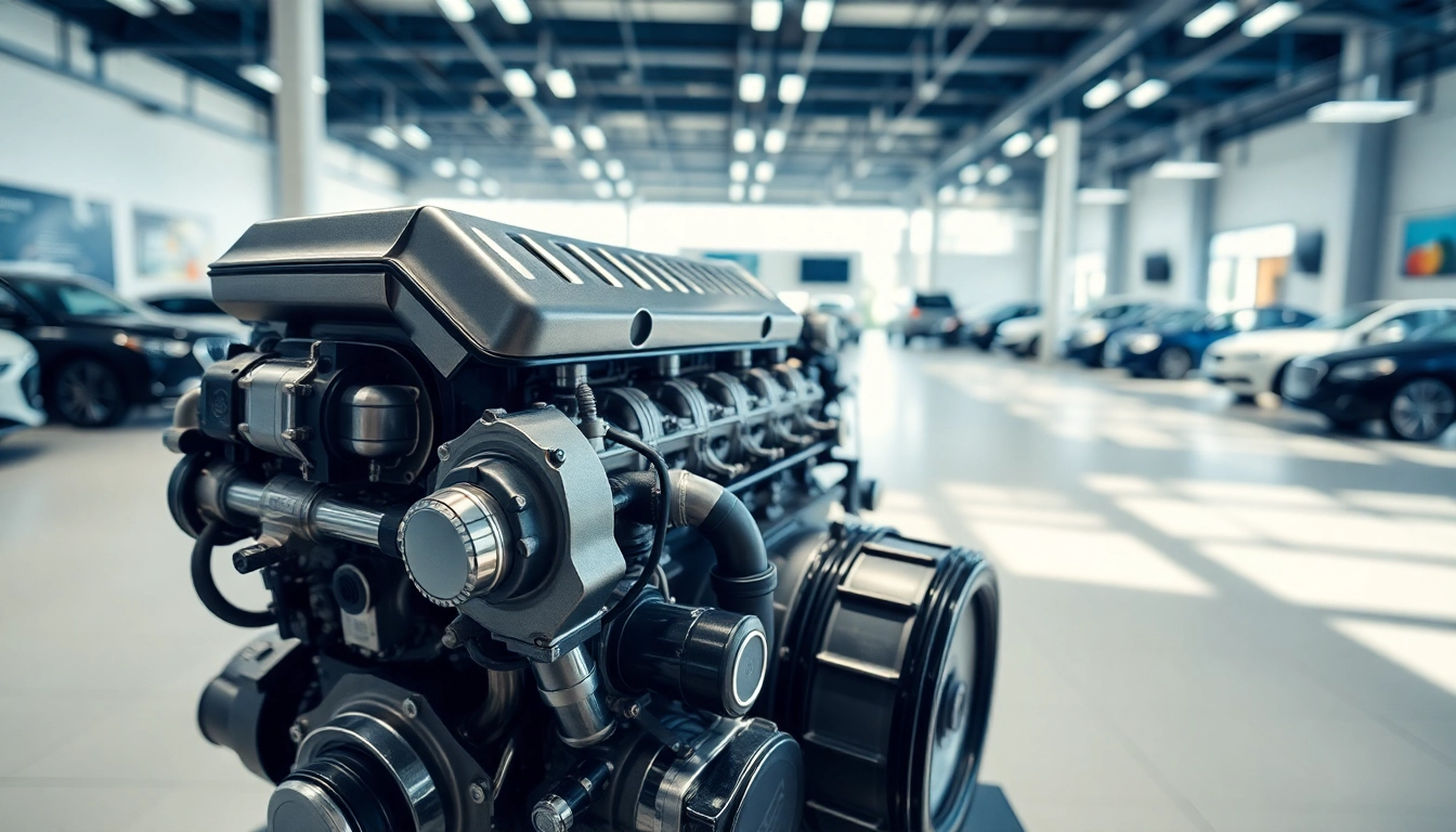 Showcase of used engines highlighting quality and variety in a professional setting.