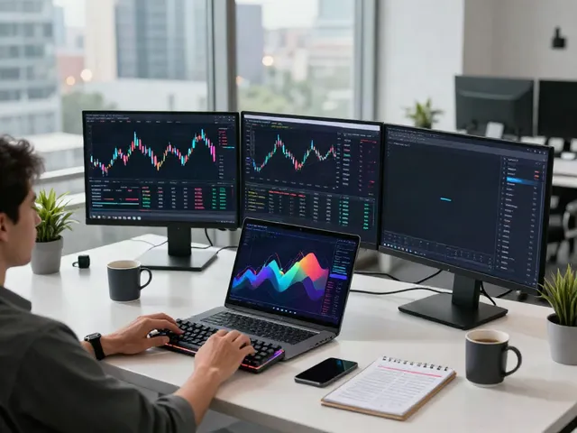 Dynamic trading workspace illustrating stock WebSocket API integration with modern technology and cryptocurrency analytics.
