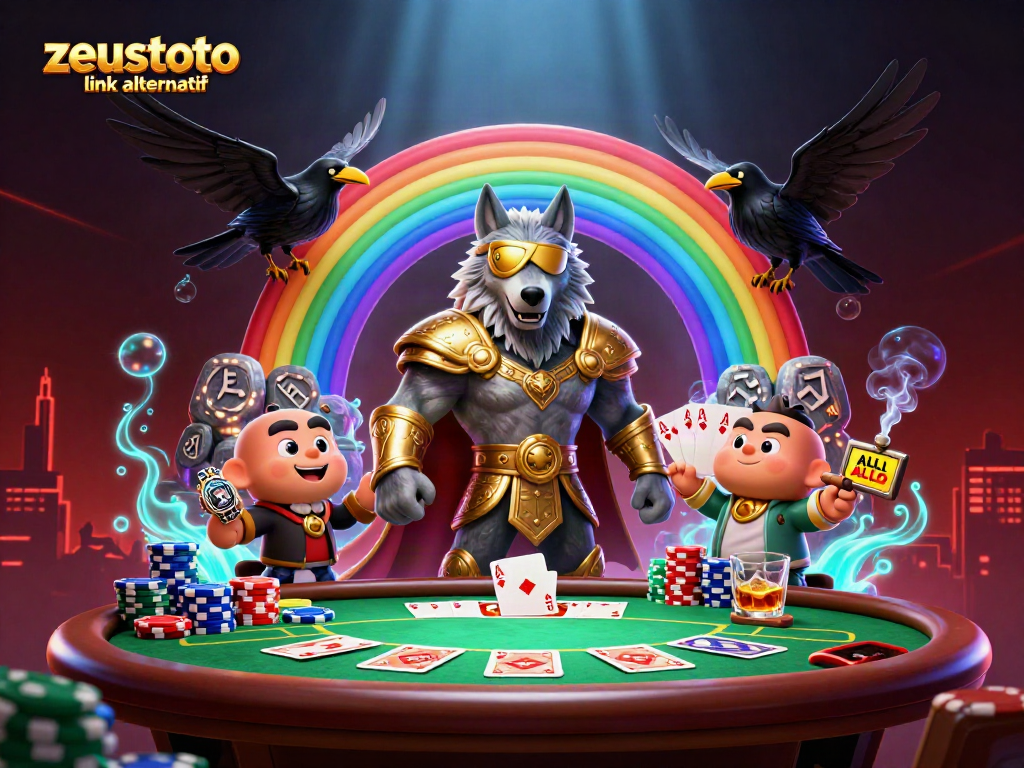 Experience the excitement of zeustoto link alternatif with a thrilling 3D Norse mythology casino scene