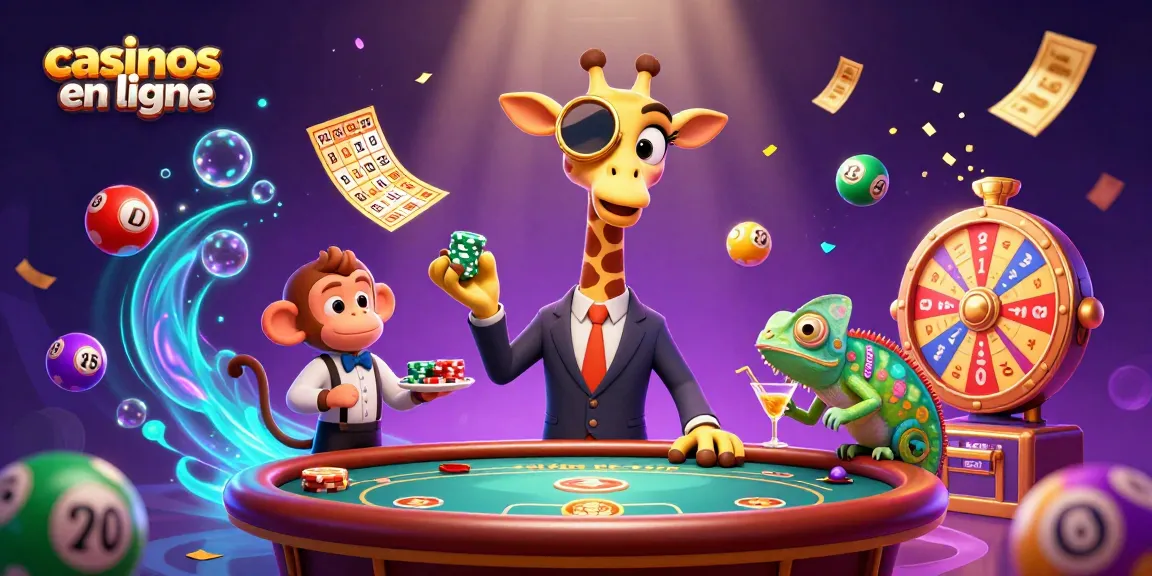 Découvrez l'excitation des casinos en ligne avec une scène dynamique mettant en avant une girafe high-roller à la table de poker.