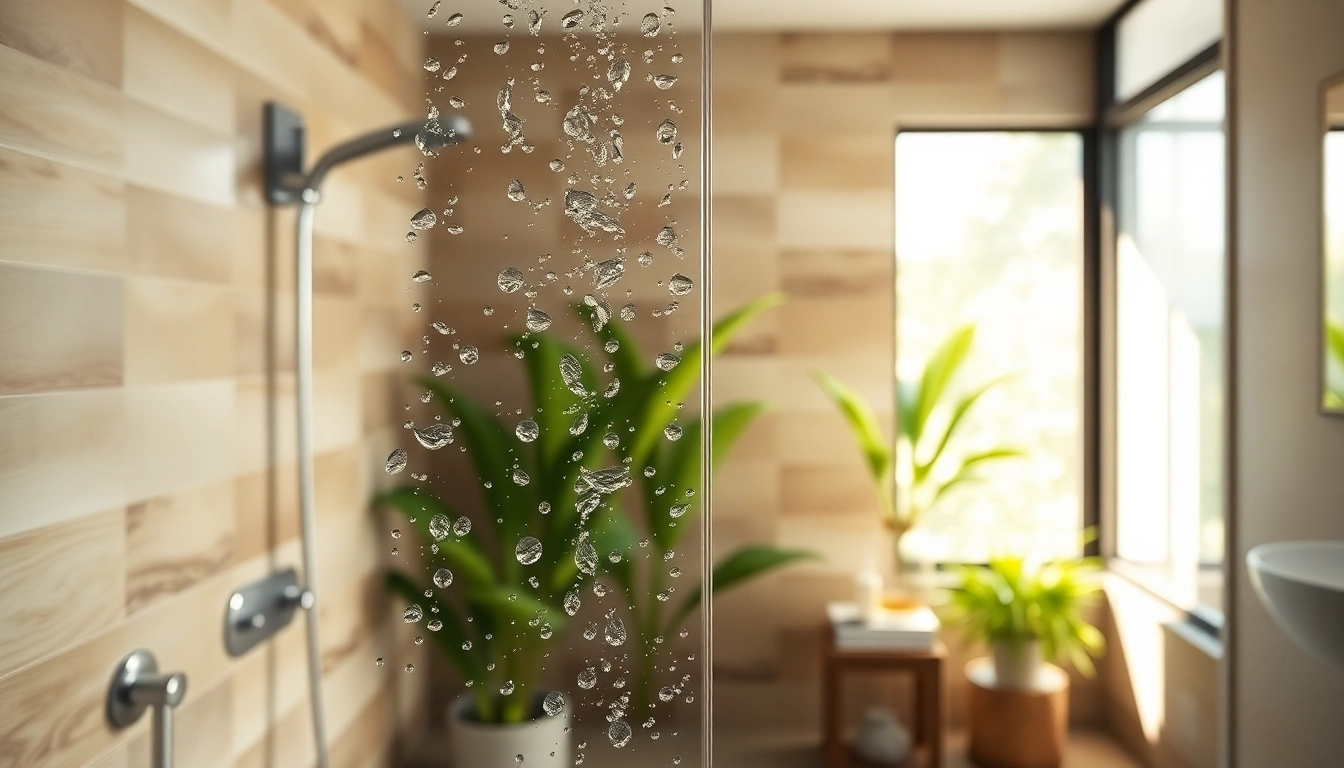 Elegant shower screens semi frameless enhancing a stylish bathroom with natural light.