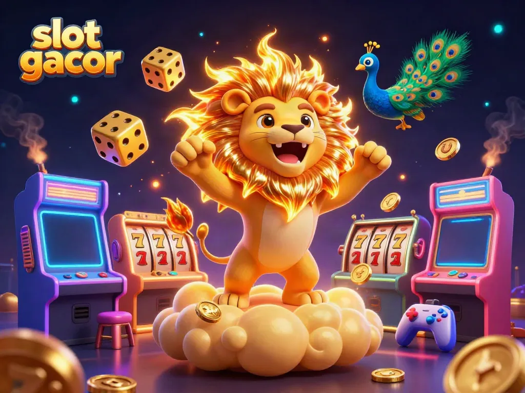 Experience slot gacor action with vibrant 3D casino characters amidst dynamic game elements.