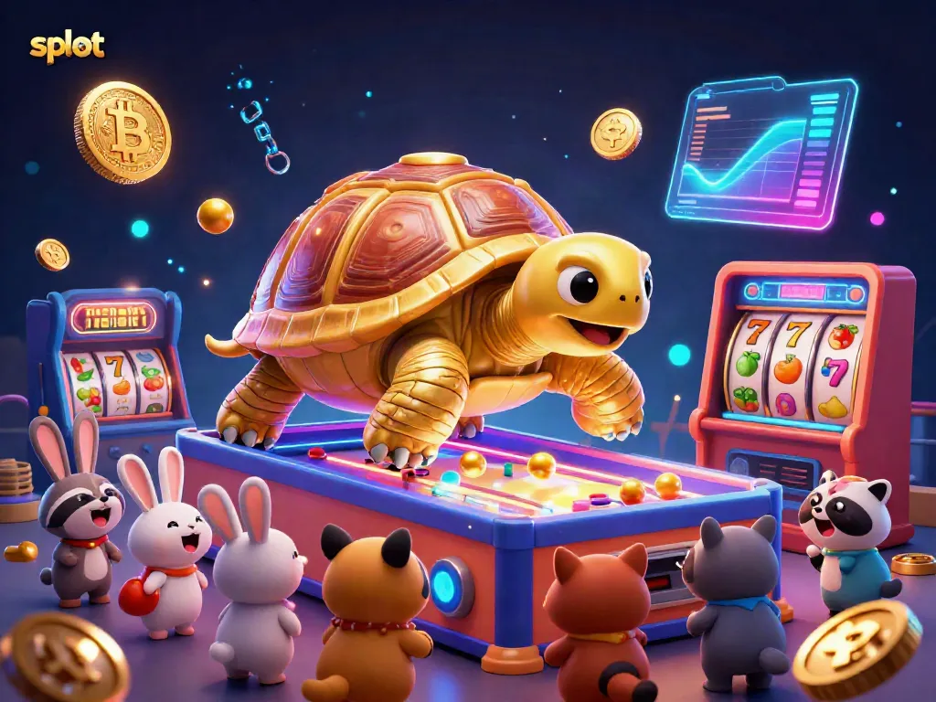 Engage with slot machines featuring vibrant characters in an exciting casino illustration packed with energy and neon elements.