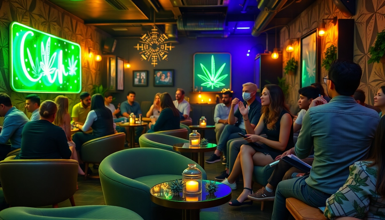 Enjoying the vibrant atmosphere at the Best Cannabis Clubs Madrid.