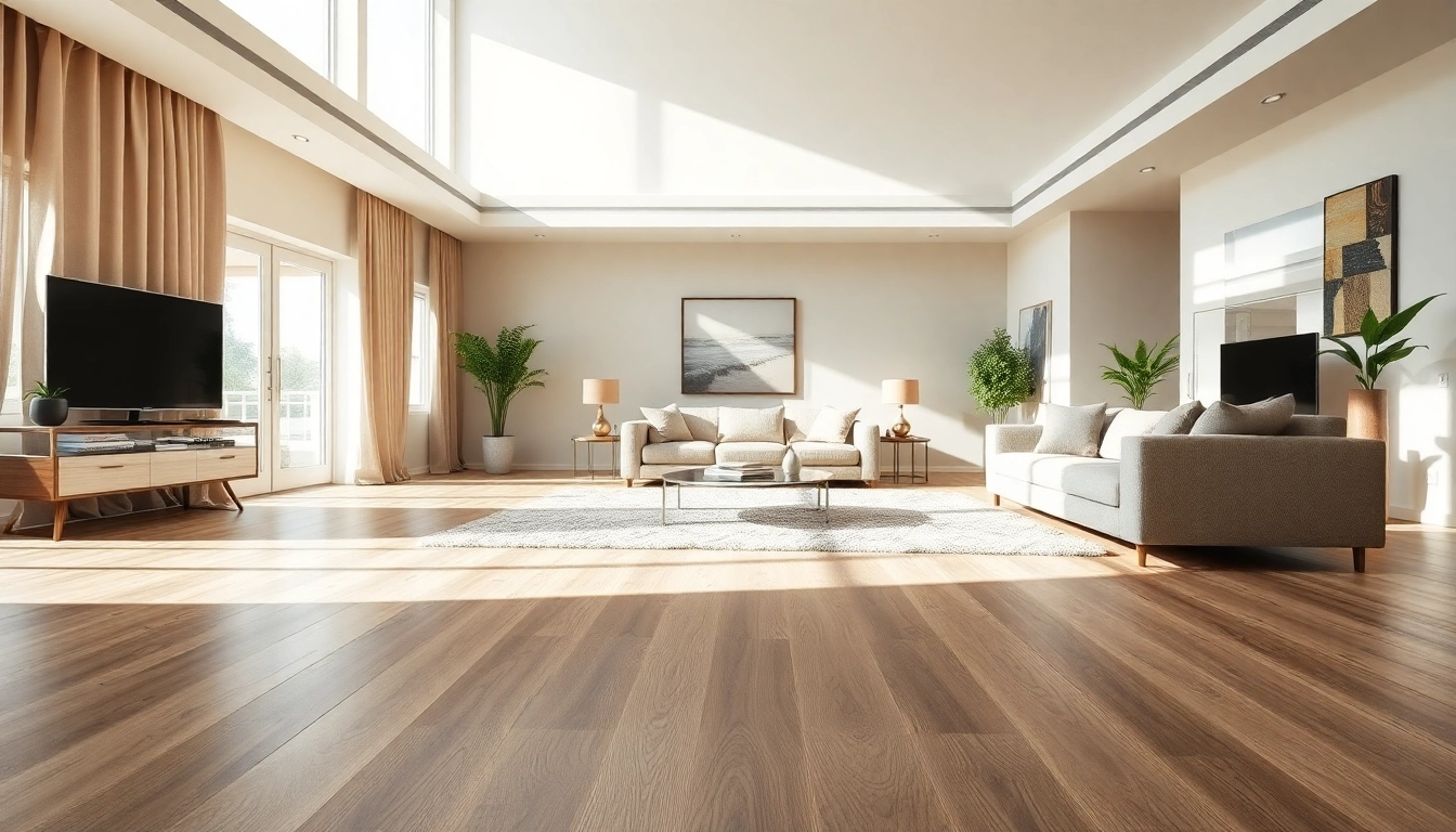 Admire the elegance of quality vinyl flooring in a sophisticated living room setting.