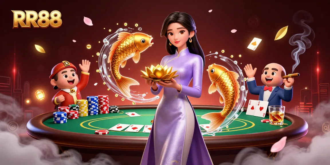 Experience thrilling gameplay at RR88 with an enchanting poker scene featuring immersive elements and rich details.