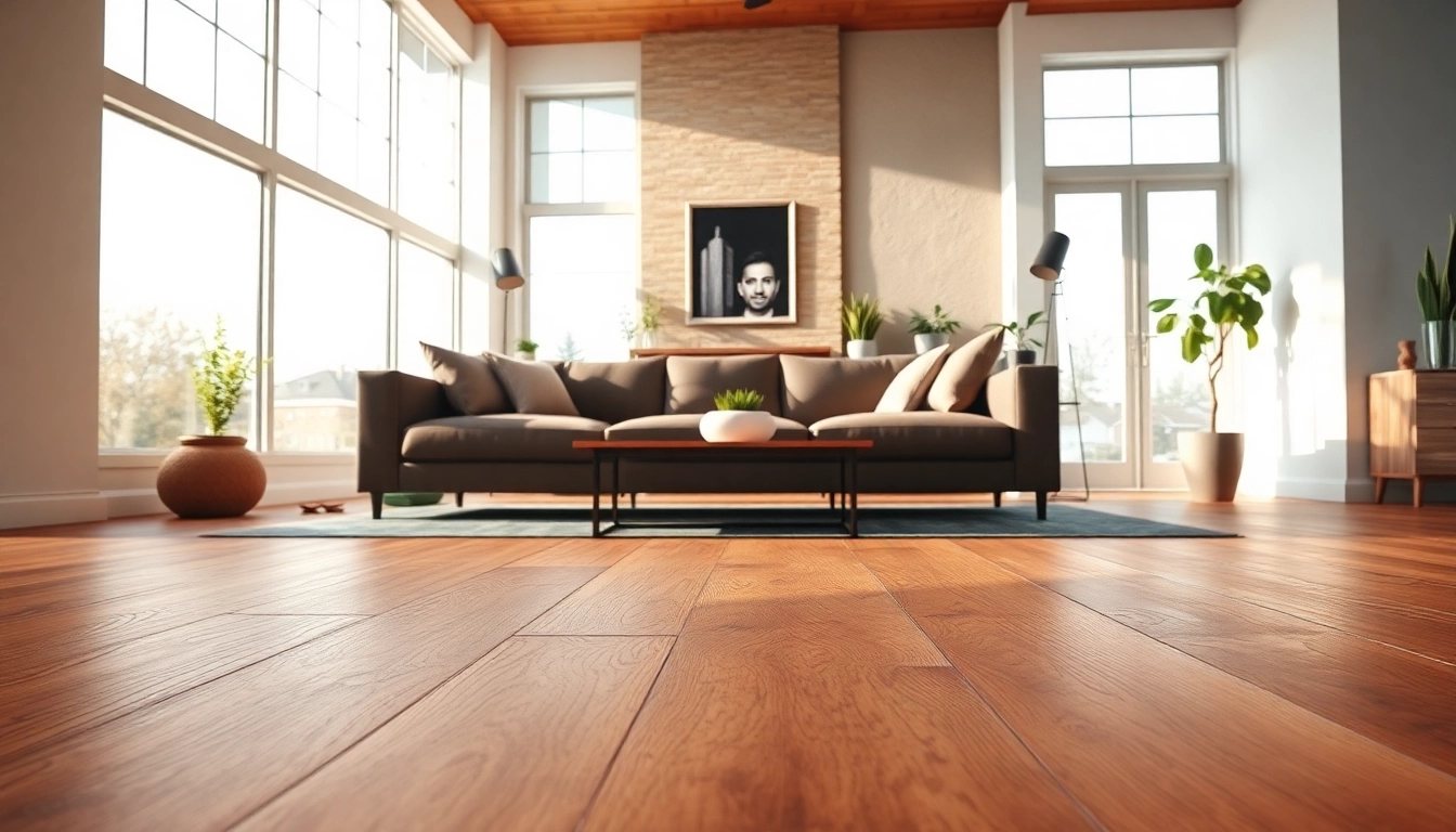 Install vinyl plank flooring in a modern room for a stylish home upgrade.