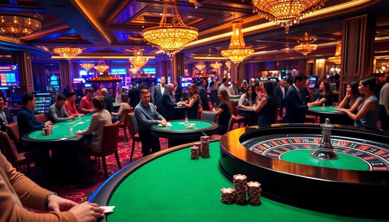 Engaging scene of reddit csgo gambling sites showcasing an energetic casino atmosphere.