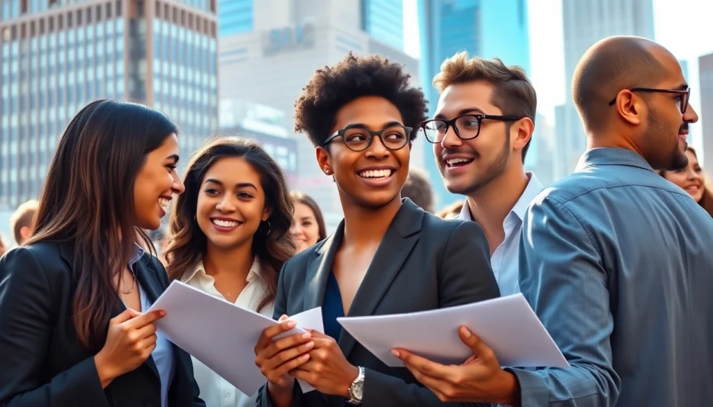 Networking at a professional job fair for free job post new york.