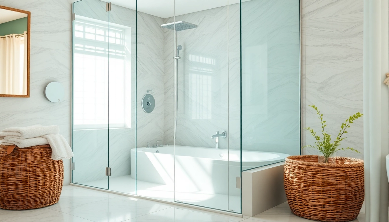 Admirez la paroi de douche sirhona au design moderne dans une salle de bains élégante.