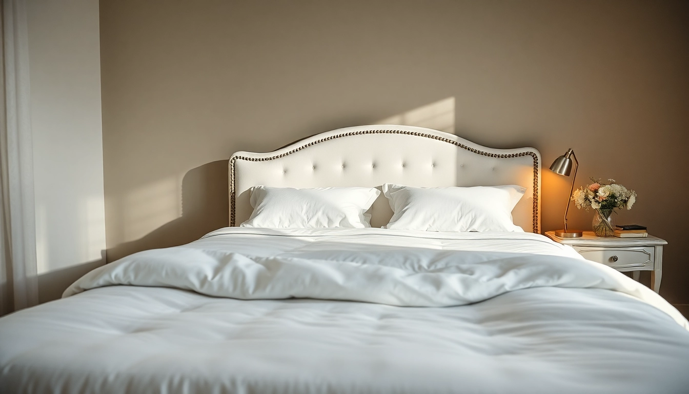 Materasso matrimoniale memory sul letto elegante, ideale per un conforto ottimale durante la notte.