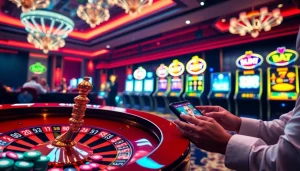 Exciting online gambling action showcasing the ink vao 12bet experience with vibrant roulette and poker chips.