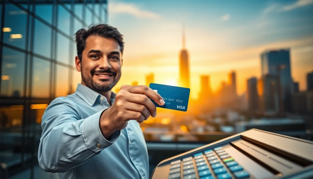 카드현금화로 성공적인 현금을 인출하는 사람의 모습