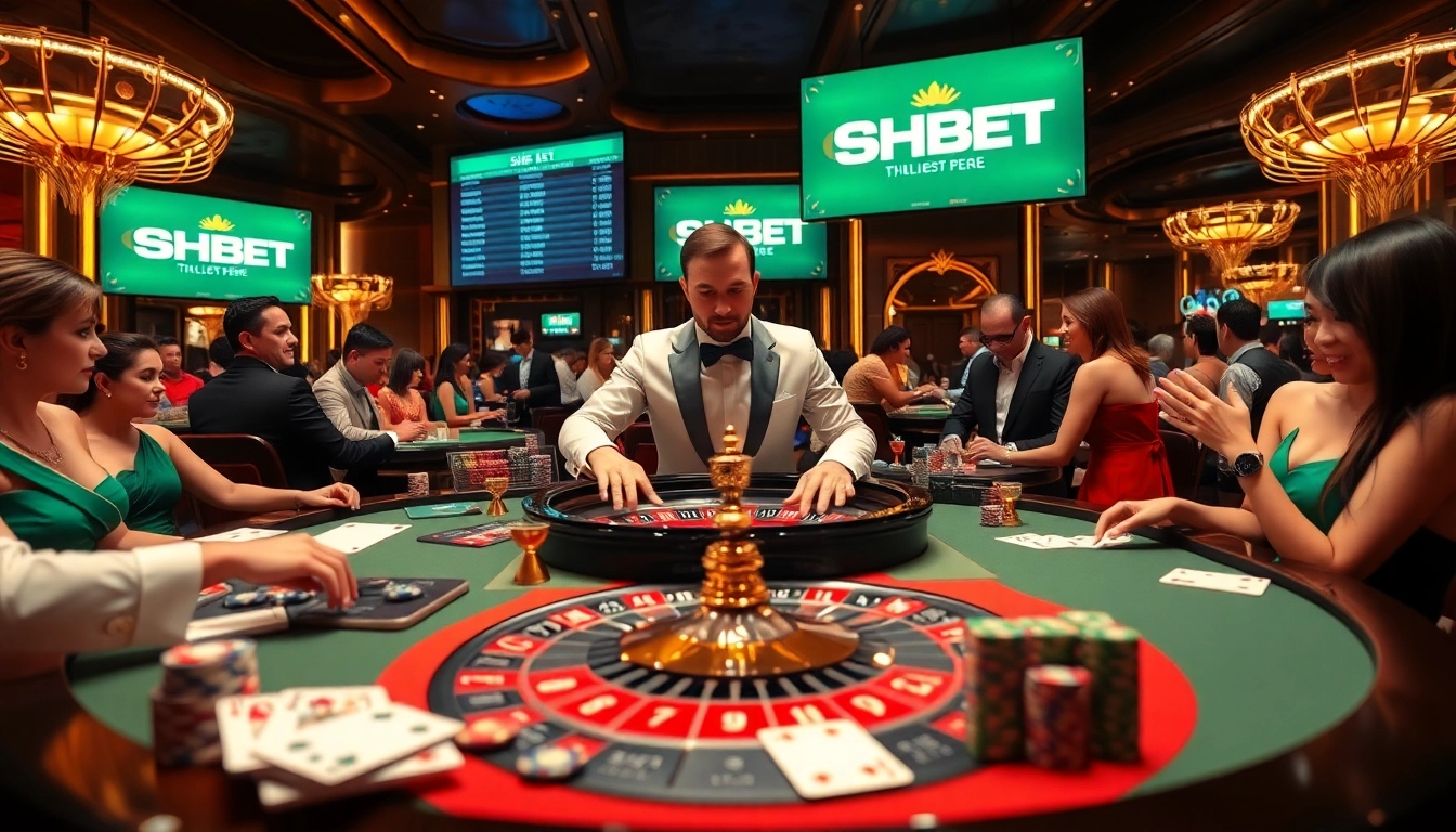 Experience thrilling gameplay at SHBET by engaging in exciting casino games like roulette and poker.