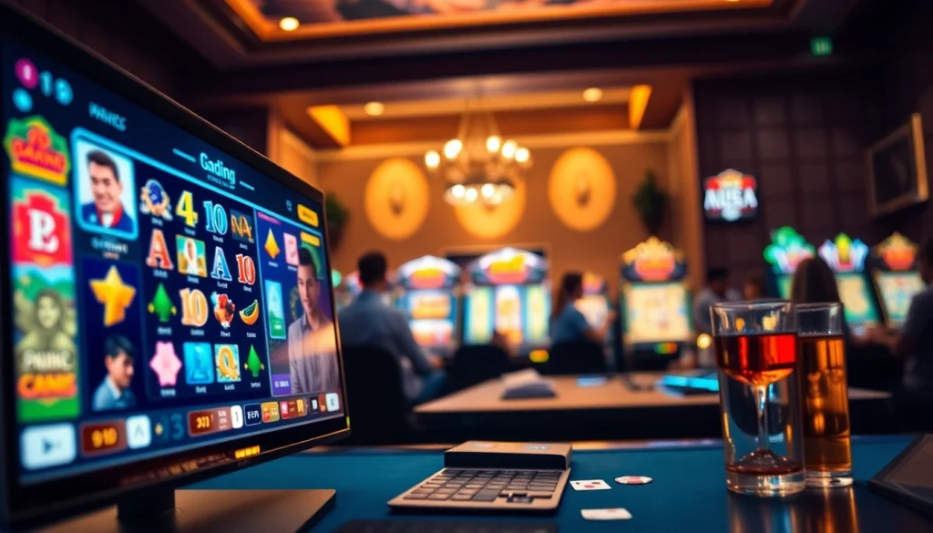 Engage with immersive Canada casinos online gaming atmosphere featuring vibrant slots and players.