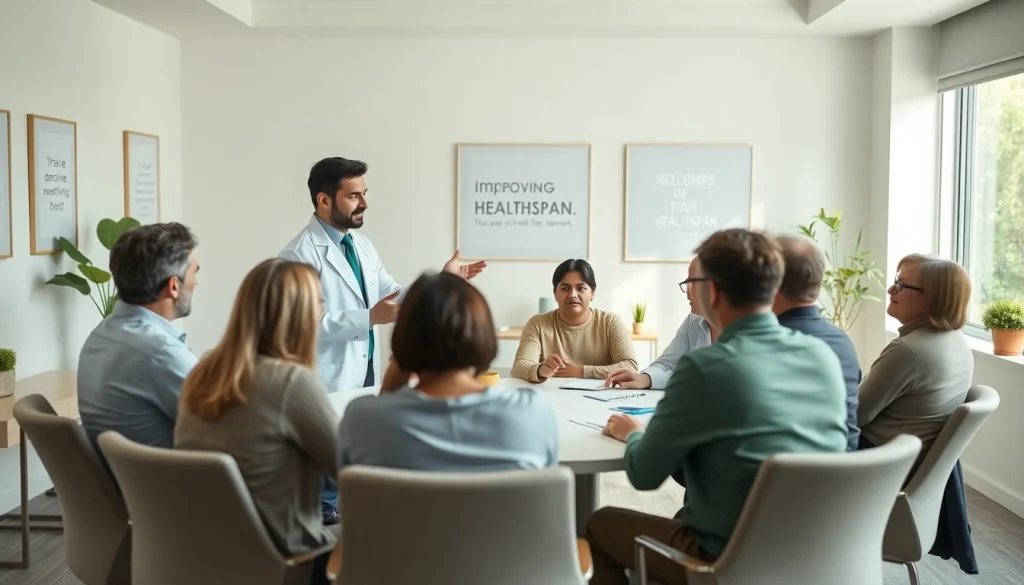 Enhance your healthspan through guidance from health experts amidst an inviting environment.