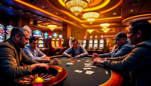 Experience high-stakes poker action at bk8thai ทางเข้า, with vibrant casino atmosphere and professional players.