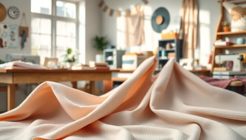 Ontdek ribcord katoen met verschillende texturen en kleuren in een creatieve naaistudio.