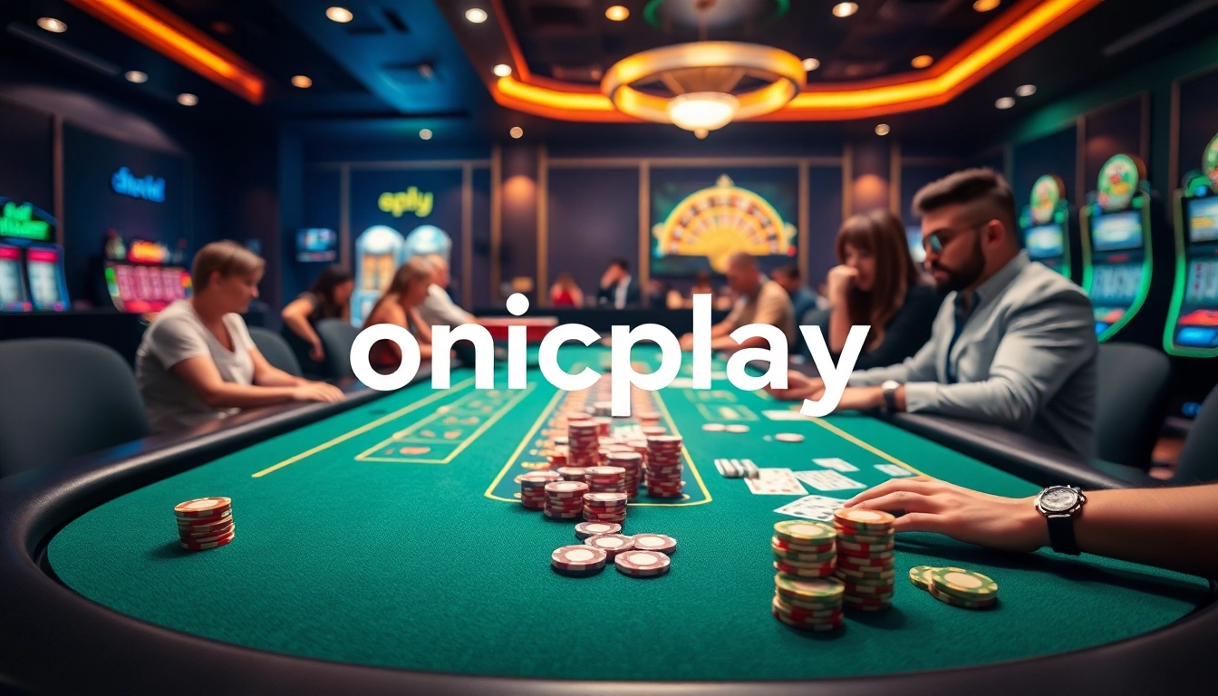 Engage in thrilling casino gameplay at onicplay with sleek tables, vibrant slots, and focused players.