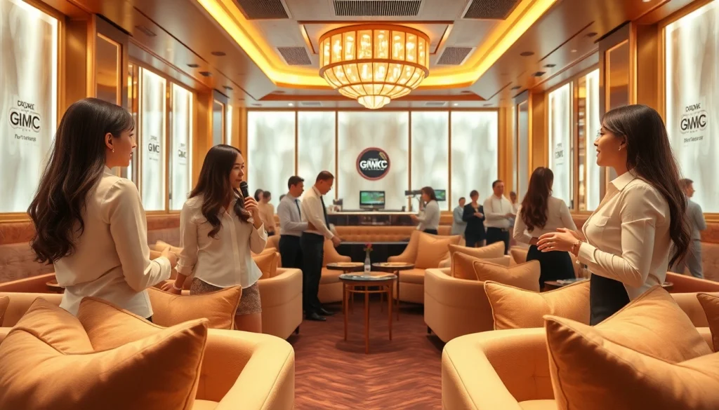 Experience the vibrant atmosphere of gdmc.bio, a luxury shirt room with charming managers and inviting decor.