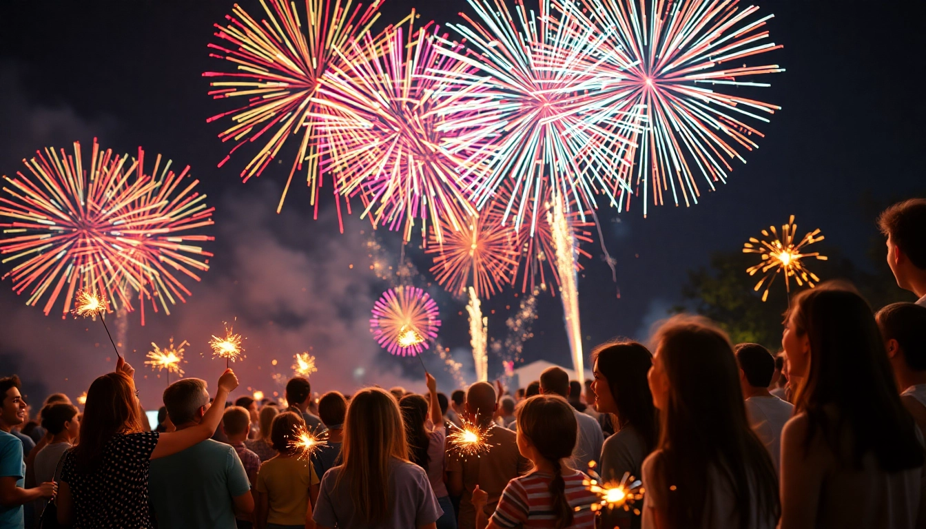 Watch thrilling displays of cheap fireworks near me lighting up the night sky with vibrant colors. related image